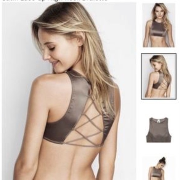 SALE❤️VS strappy high neck  SATIN BRALETTE NWT - Picture 2 of 3
